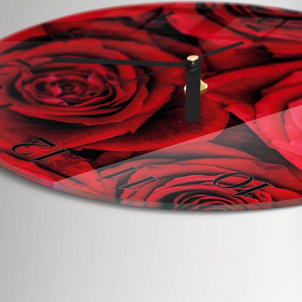 Round wall clock Roses
