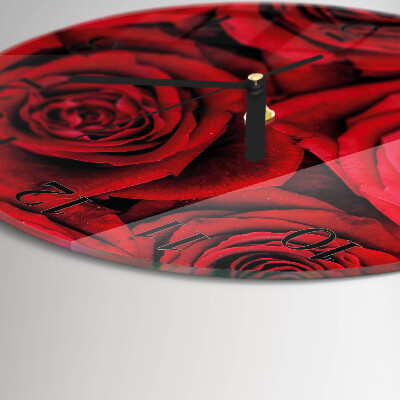 Round wall clock Roses