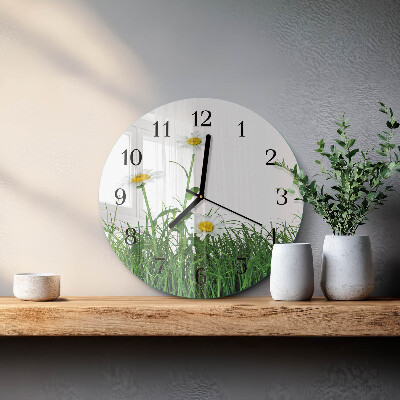 Round wall clock Daisies