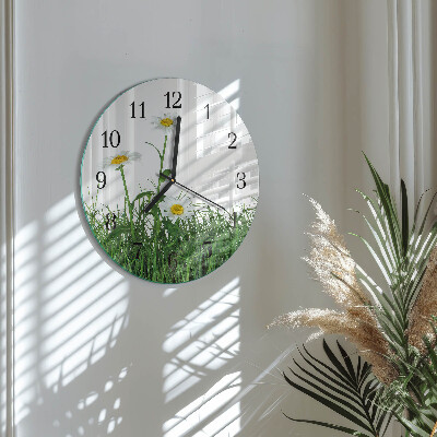 Round wall clock Daisies