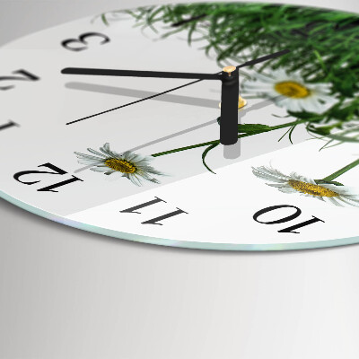 Round wall clock Daisies