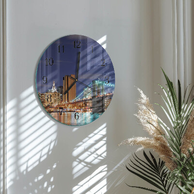 Round wall clock Horizontal Bridge