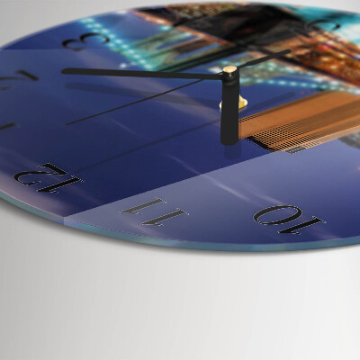 Round wall clock Horizontal Bridge