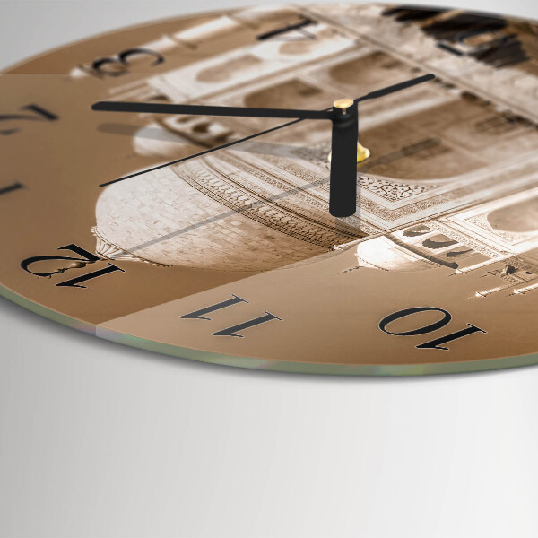 Round wall clock Taj Mahal Sepia