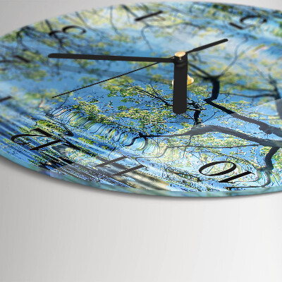 Round wall clock Trees Water