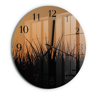 Round wall clock Grass