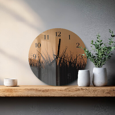 Round wall clock Grass