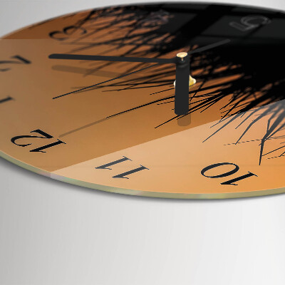 Round wall clock Grass