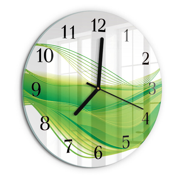 Round wall clock Abstract Lines