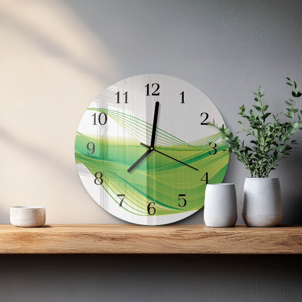 Round wall clock Abstract Lines