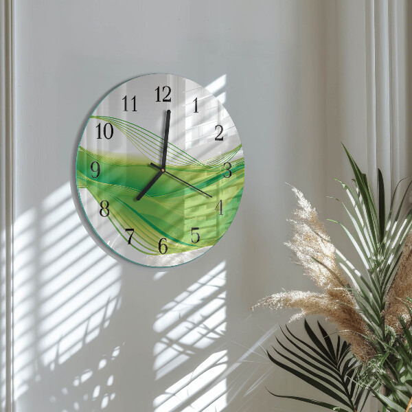 Round wall clock Abstract Lines