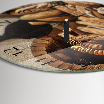 Round wall clock Bread