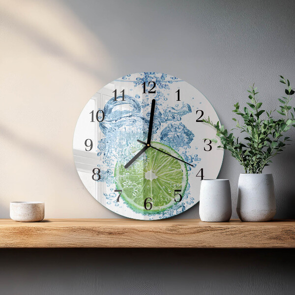 Round wall clock Calcium carbonate
