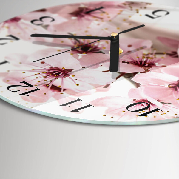 Round wall clock Flowers