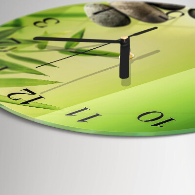 Round wall clock Bamboo Stones