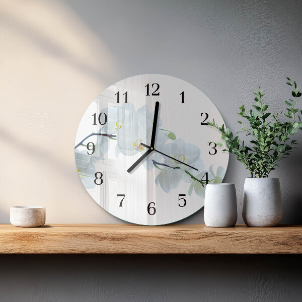 Round wall clock Orchid