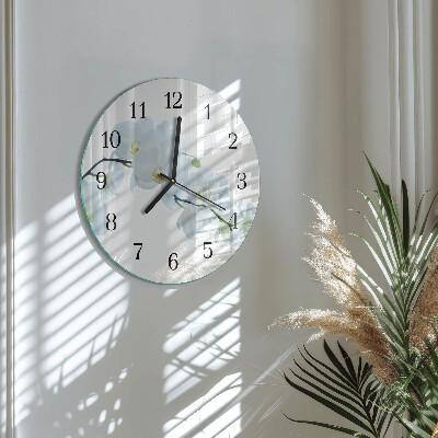 Round wall clock Orchid