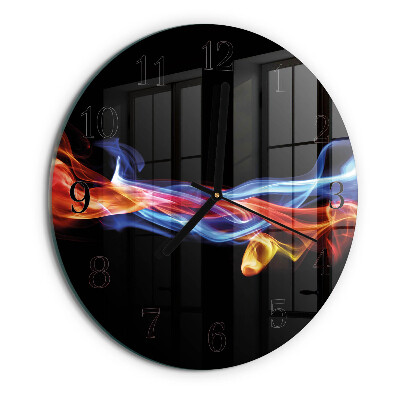 Round wall clock Abstract Smoke