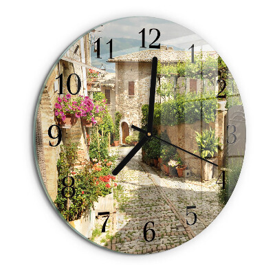 Round wall clock Flowers Alley