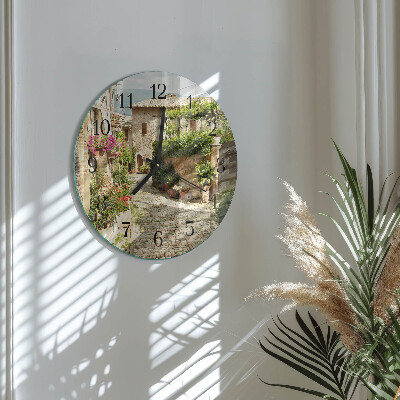 Round wall clock Flowers Alley