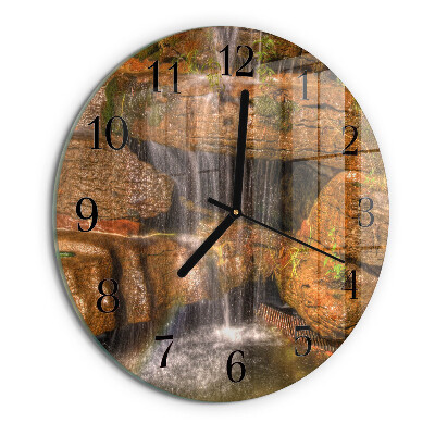 Round wall clock Waterfall