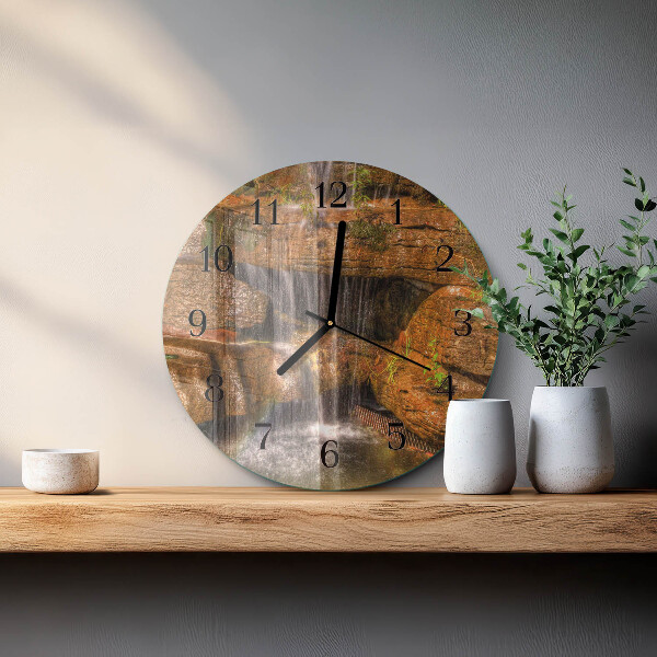 Round wall clock Waterfall