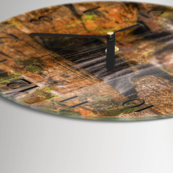 Round wall clock Waterfall