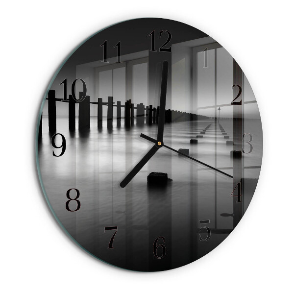 Round wall clock Sea