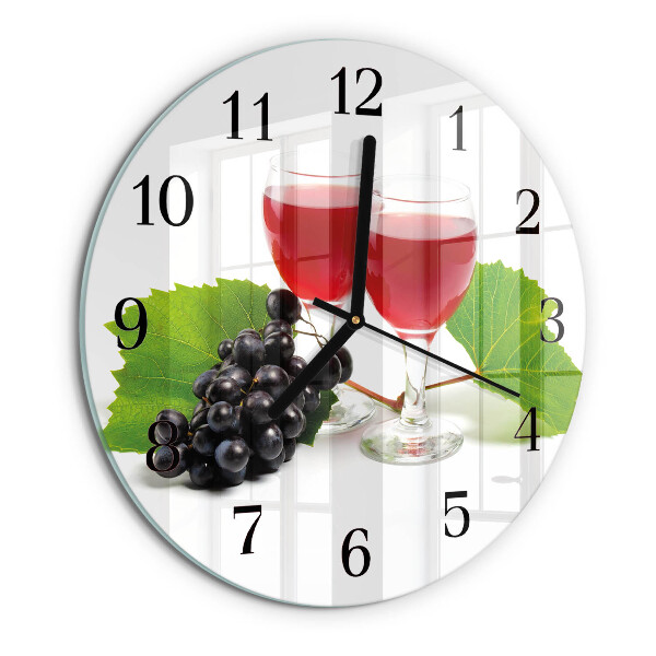 Round wall clock Grapes for Wine