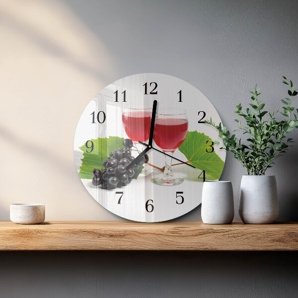 Round wall clock Grapes for Wine