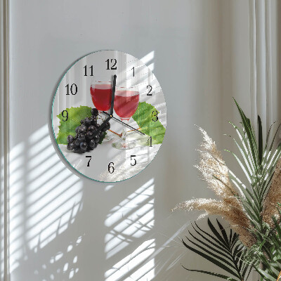 Round wall clock Grapes for Wine