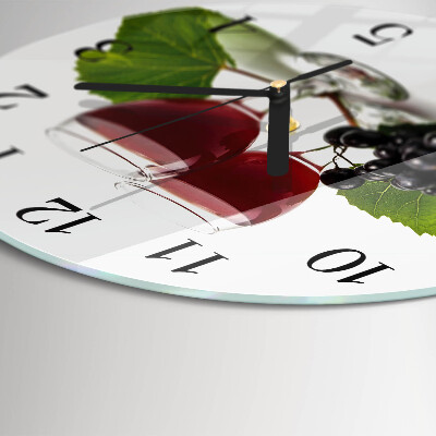 Round wall clock Grapes for Wine