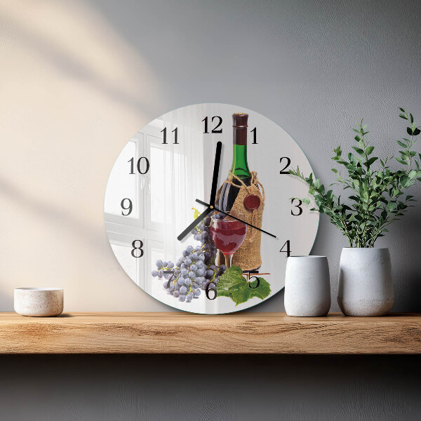 Round wall clock Grapes for Wine