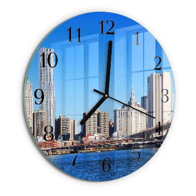 Round wall clock Horizon Sepia