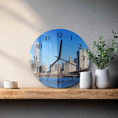 Round wall clock Horizon Sepia