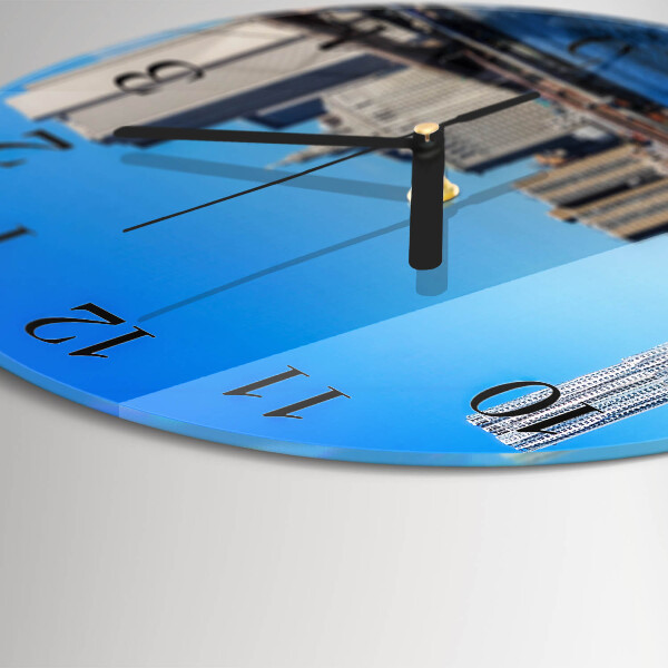 Round wall clock Horizon Sepia