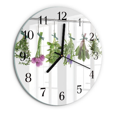 Round wall clock Herbs