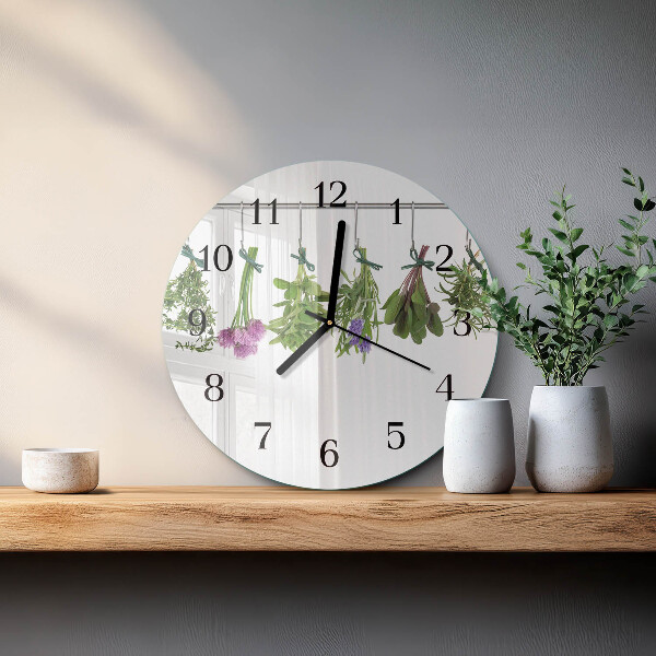 Round wall clock Herbs