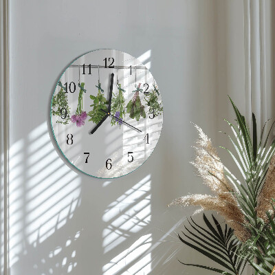 Round wall clock Herbs