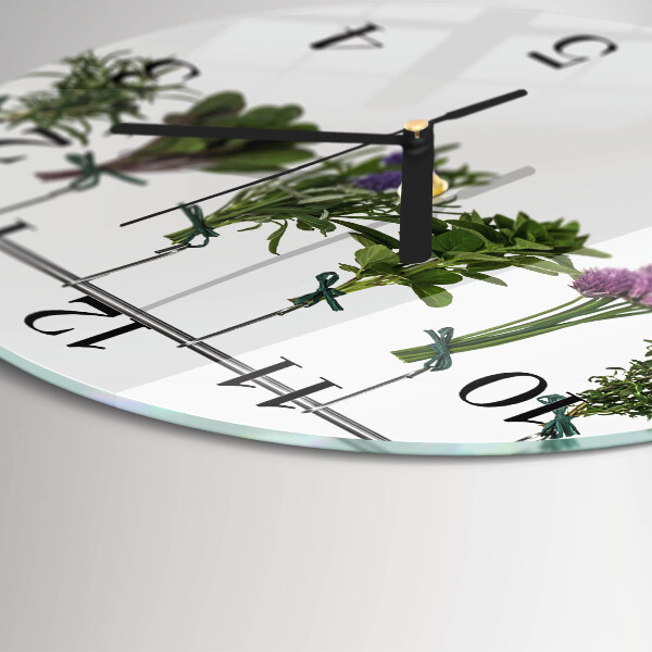 Round wall clock Herbs