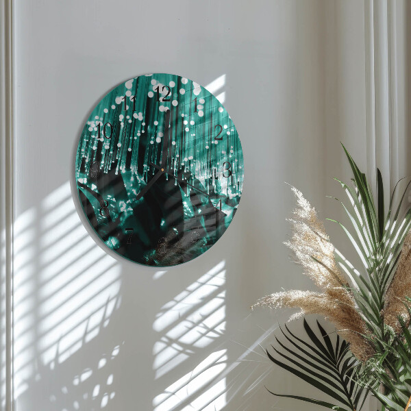 Round wall clock Fiber optic