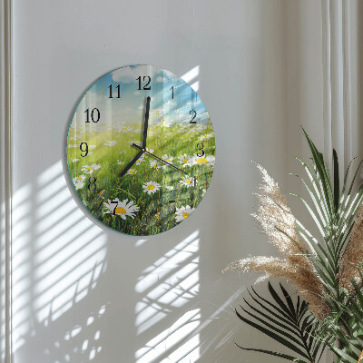 Round wall clock Daisies