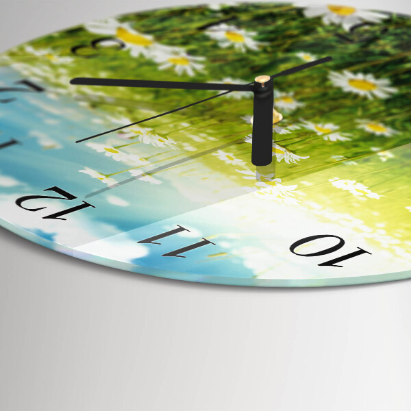 Round wall clock Daisies