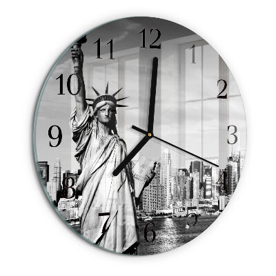 Round wall clock Statue of Liberty