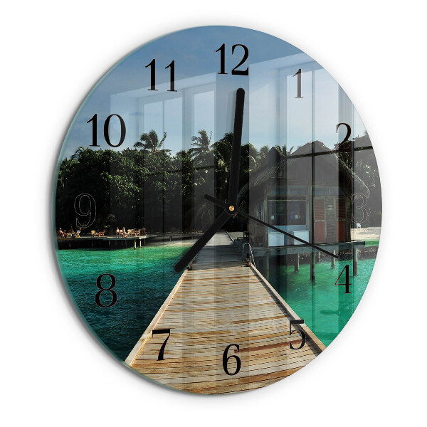Round wall clock Sea Palms