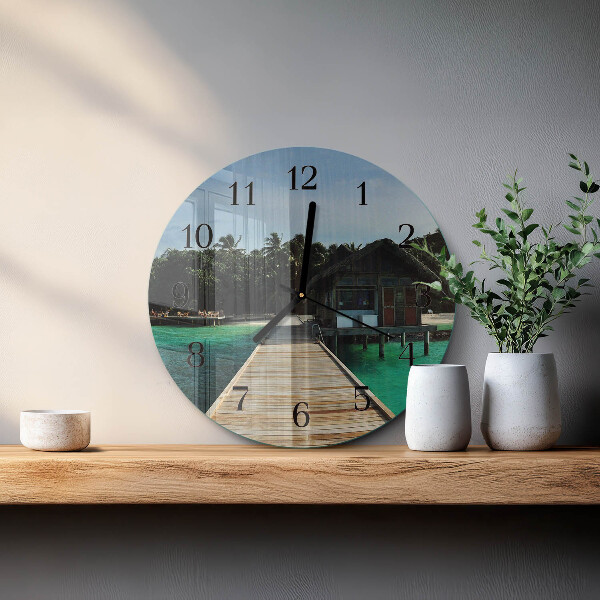 Round wall clock Sea Palms