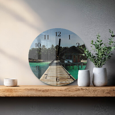 Round wall clock Sea Palms