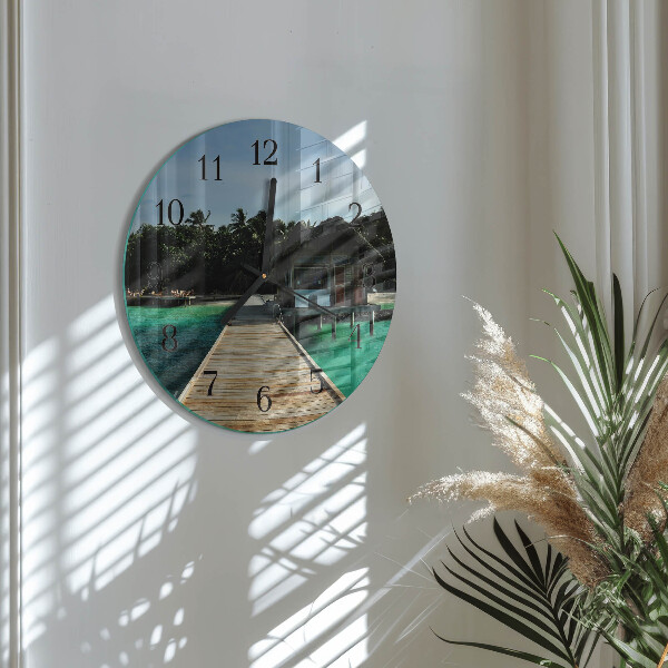 Round wall clock Sea Palms