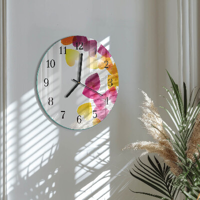 Round wall clock Colorful Hearts