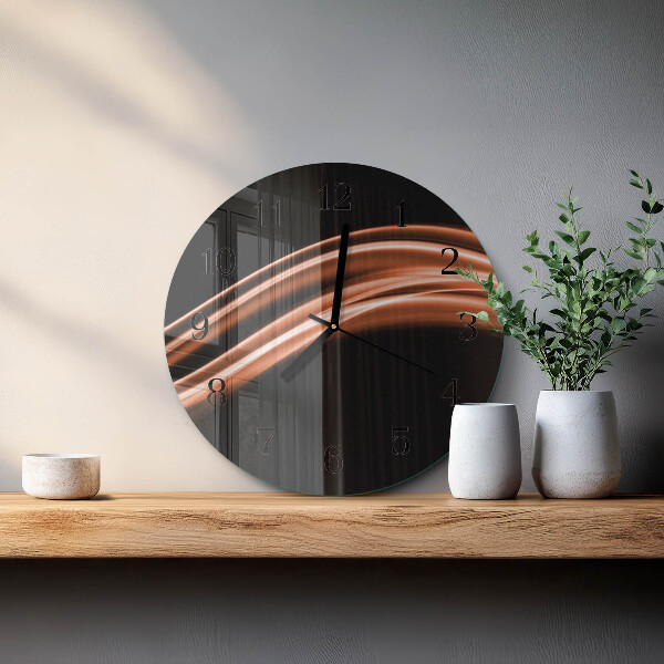 Round wall clock Abstract Lines